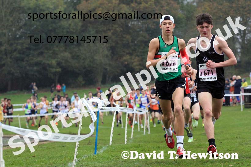 Mens Under-17s, 2022 National Cross Country Relays, Berry Hill Park, Mansfield.  Photo: David T. Hewitson/Sports for All Pics